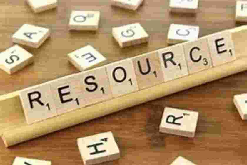 Picture of Scrabble tile rack spelling out the word resource
